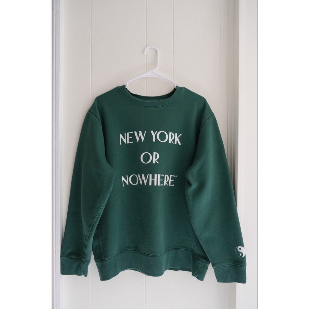 New York or Nowhere NYON New York Old Soul Green Woman Pullover Sweatshirt Large